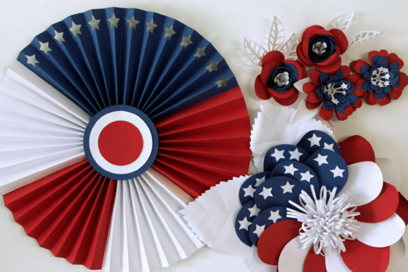 3D 4th of July Paper Flowers