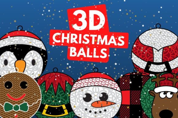 3D Christmas Balls SVG Bundle Vol. 2