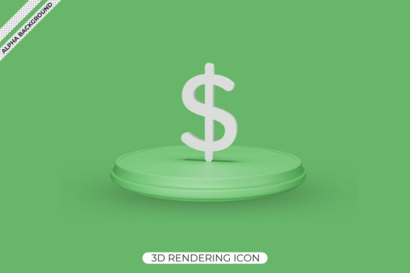 3d Dollar Currency Render Icon