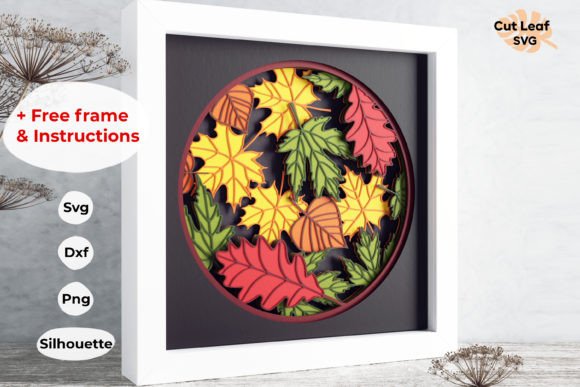 3D Fall Leaves Shadow Box, 3D Autumn