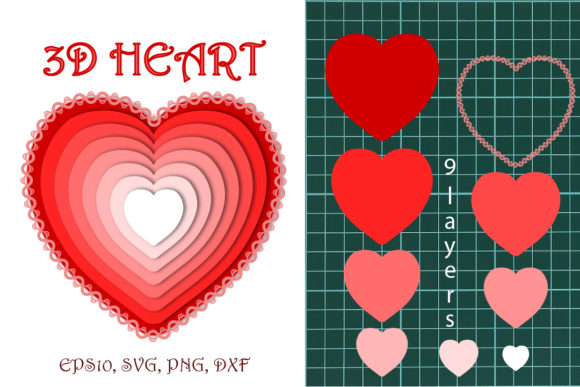 3D Heart: The Ultimate Digital Asset for Crafters and Designers