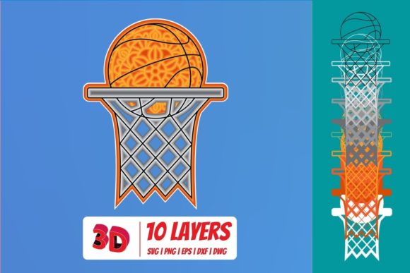 Basketball 2 3D Layered SVG Cut File