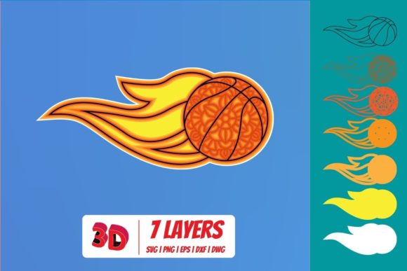 Basketball 3D Layered SVG Cut File