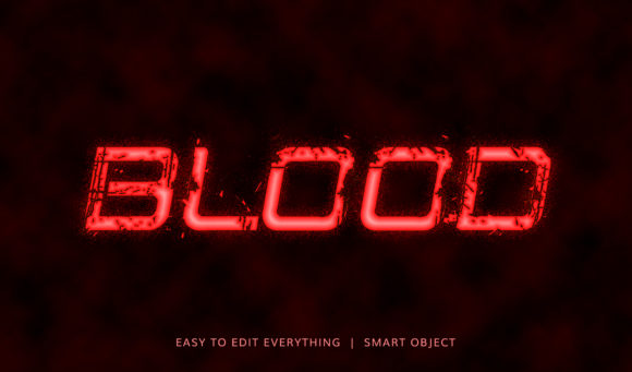 Blood 3d Style Text Effect
