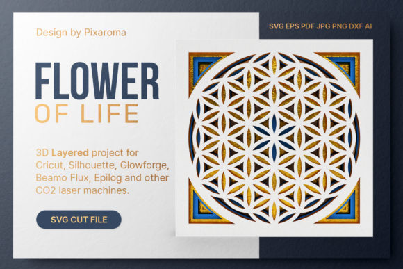 Flower of Life 3D Layered: Elevate Your Sacred Geometry Crafts