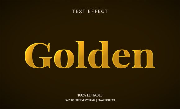 Golden 3d Glitter Gold Color Text Effect