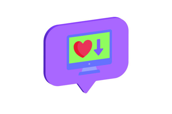 Icon Laptop 3D Love