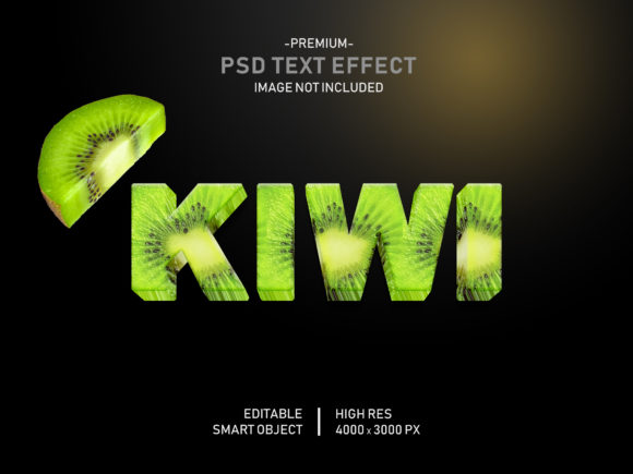 Kiwi Fruit Editable 3D Text Effect