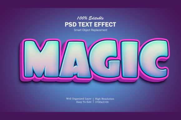 Magic 3D Pop Up Text Effect PSD