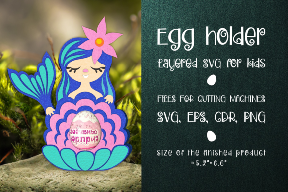 Mermaid - Chocolate Egg Holder 3D