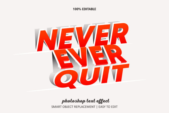 Never Ever Quite 3D Text Effect