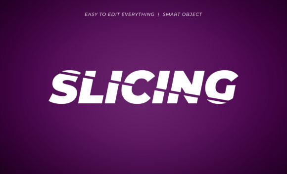 Slicing 3d Cutting Style Text Effect